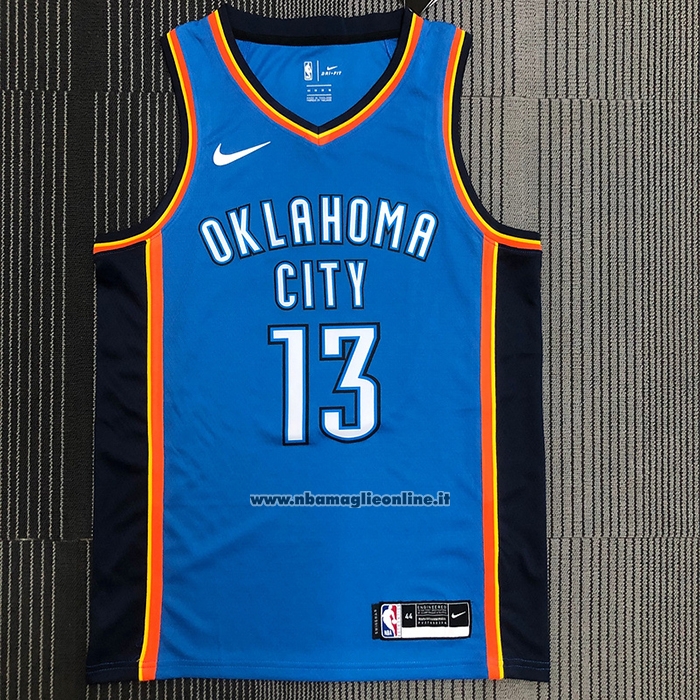 Maglia Oklahoma City Thunder Paul George #13 Icon Blu